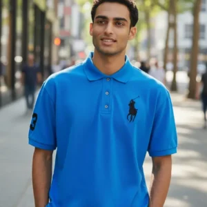 Camiseta Polo Turquesa Big Polo Negro