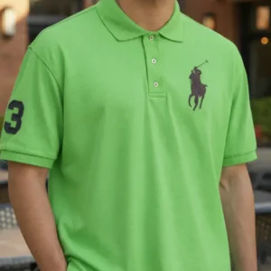 Camiseta Polo Verde Limon Big Polo Negro