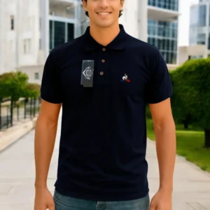 Camiseta Polo Azul Oscuro Gallo