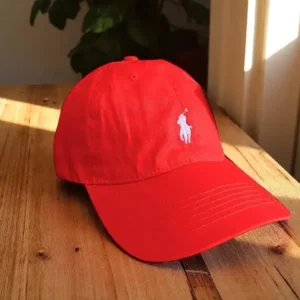Gorra Polo Rojo Small Blanco
