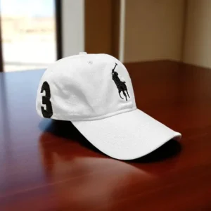 Gorra Polo Blanca Big Negro