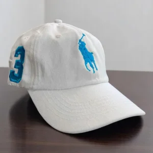Gorra Polo Blanca Big Turquesa