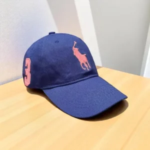 Gorra Polo Azul Oscuro Big Rosa