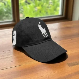 Gorra Polo Negra Big Blanco