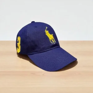 Gorra Polo Azul Oscuro Big Amarillo