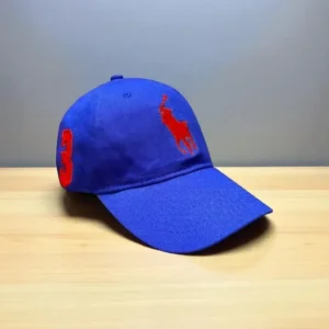 Gorra Polo Azul Rey Big Rojo