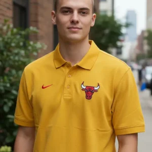 Camiseta Polo Amarilla Chicago Bulls