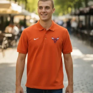 Camiseta Polo Naranja Chicago Bulls