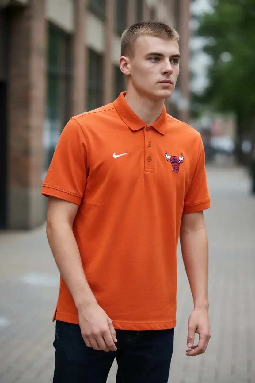 camiseta polo caballero chicago bulls nike tienda owl naranja (2)