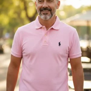 Camiseta Polo Palo de Rosa con Polo Mini Caballero