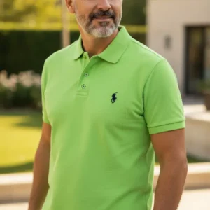 Camiseta Polo Verde Limon con Polo Mini Caballero