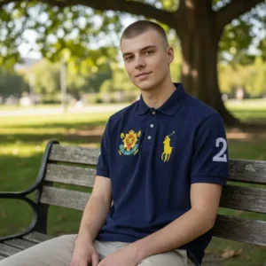 Camiseta Polo Azul Oscuro black watch polo team