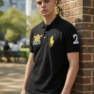 Camiseta Polo Negro black watch polo team