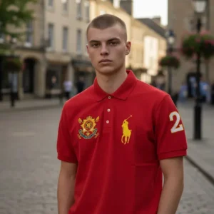 Camiseta Polo Rojo black watch polo team