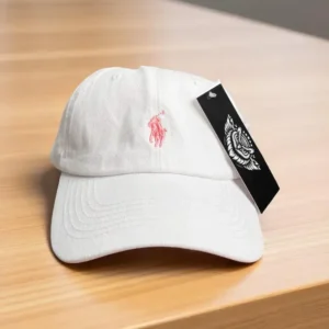 Gorra Polo Blanca Polo Rosa