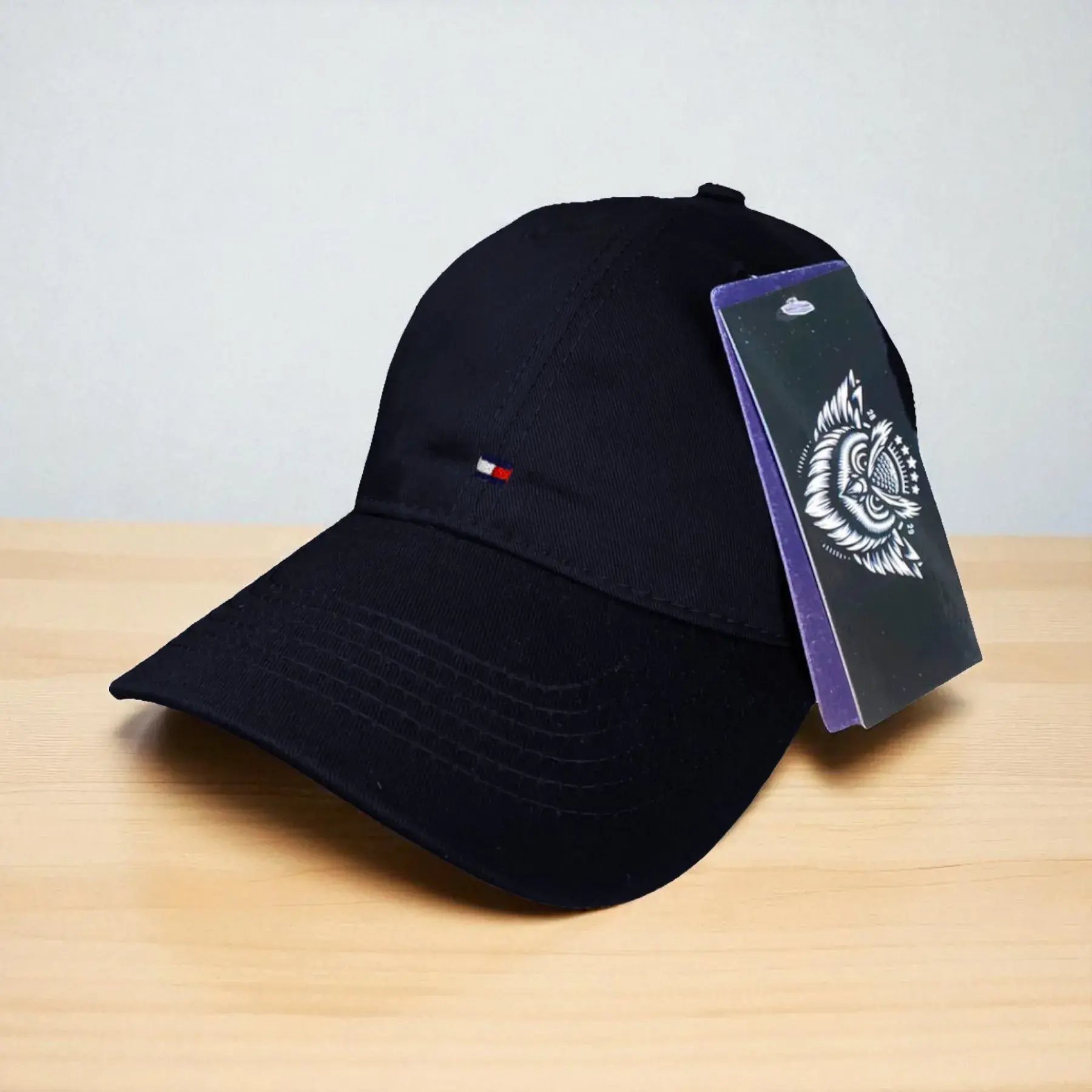 gorra negra tommy tienda owl 2-Photoroom
