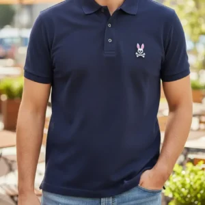 Camiseta Polo Azul Oscuro Conejo Malo