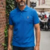 camiseta polo caballero conejo malo bunny tienda owl azul turquesa (2)