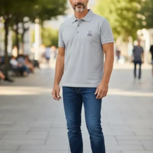 Camiseta Polo Gris Claro Conejo Malo