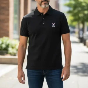 Camiseta Polo Negra Conejo Malo
