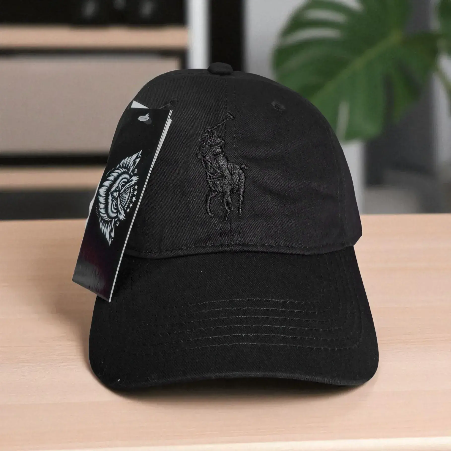 gorra unisex negra big polo negro tienda owl (2)