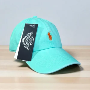 Gorra Polo Verde Menta Small Naranja