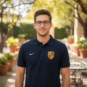 Camiseta Polo Azul Oscuro Porsche