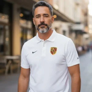 Camiseta Polo Blanca Porsche