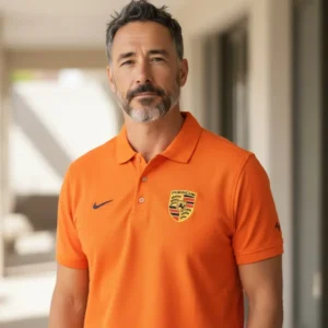 Camiseta Polo Naranja Porsche