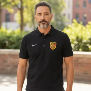 Camiseta Polo Negro Porsche