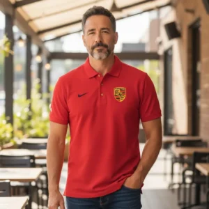 Camiseta Polo Roja Porsche