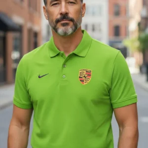 Camiseta Polo Verde Limon Porsche