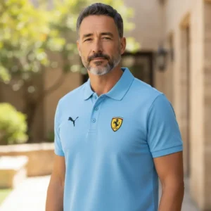 Camiseta Polo Azul Cielo Ferrari