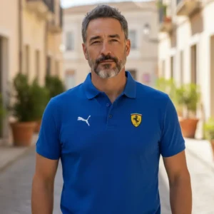 Camiseta Polo Azul Rey Ferrari