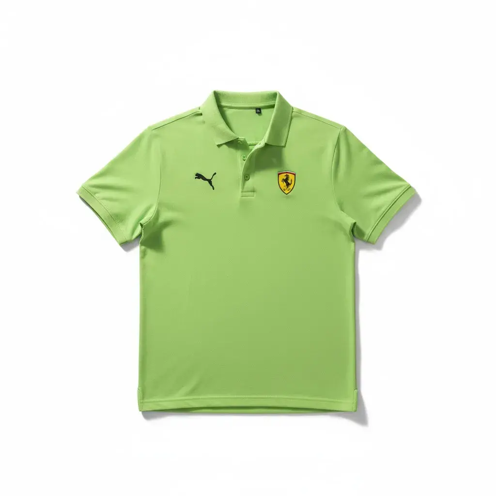camiseta polo para caballero motores ferrari puma tienda owl verde limon (2)
