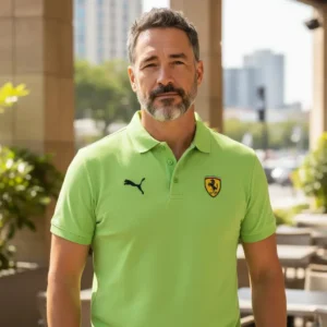Camiseta Polo Verde Limon Ferrari