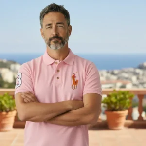 Camiseta Polo Palo de Rosa con Big Polo Color Caballero