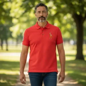 Camiseta Polo Rojo con Big Polo Color Caballero