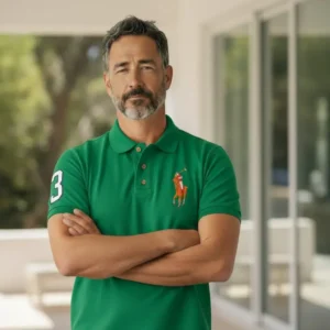 Camiseta Polo Verde Cali con Big Polo Color Caballero