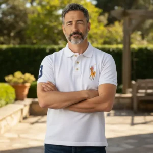 Camiseta Polo Blanca con Big Polo Color Caballero