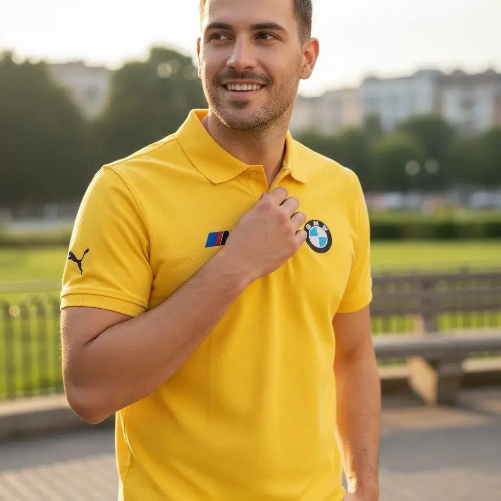 camiseta polo caballero tienda owl bmw motores puma amarilla (2)