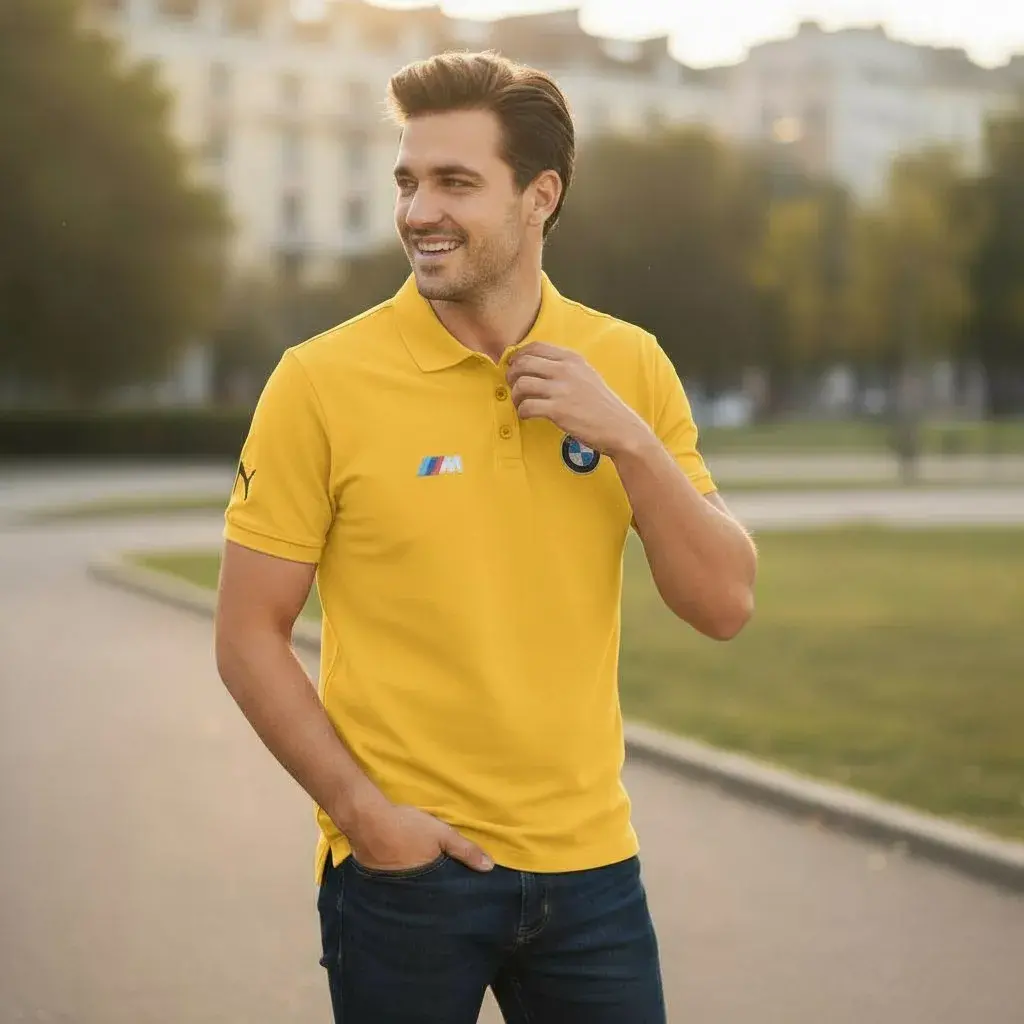 camiseta polo caballero tienda owl bmw motores puma amarilla (3)