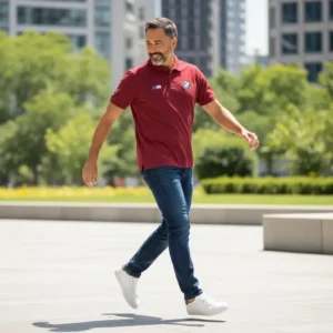 Camiseta Polo Vino Tinto BMW