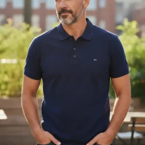 Camiseta Polo Azul Oscuro Tommy