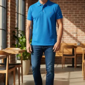 Camiseta Polo Azul Turquesa Tommy