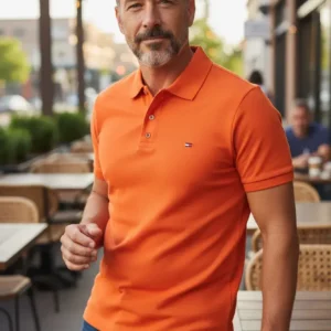 Camiseta Polo Naranja Tommy