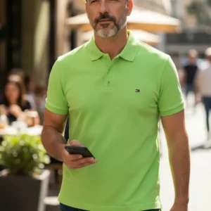 Camiseta Polo Verde Limon Tommy