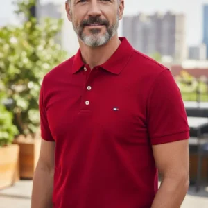 Camiseta Polo Vino Tinto Tommy
