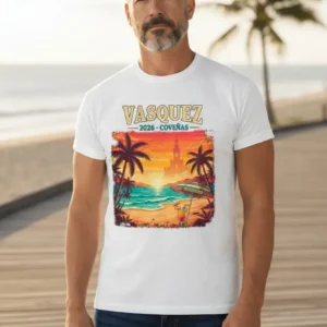 La camiseta que une a la familia Vásquez 2026 Coveñas Blanca Unisex Ref 3