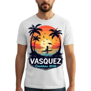 La camiseta que une a la familia Vásquez 2026 Coveñas Blanca Unisex Ref 1